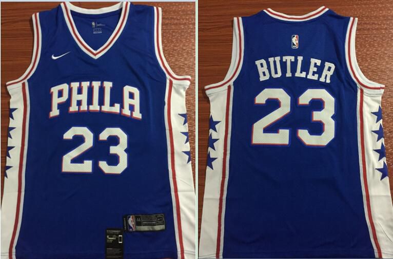Men Philadelphia 76ers 23 Butler Blue Nike Game NBA Jerseys